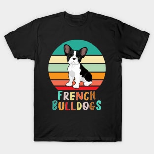 Vintage Retro French Bulldogs T-Shirt